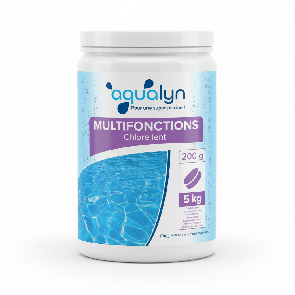 Chlore multifonction en galets 200 g 5 kg Aqualyn