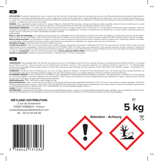 pH Plus Pulver 5 kg Aqualyn