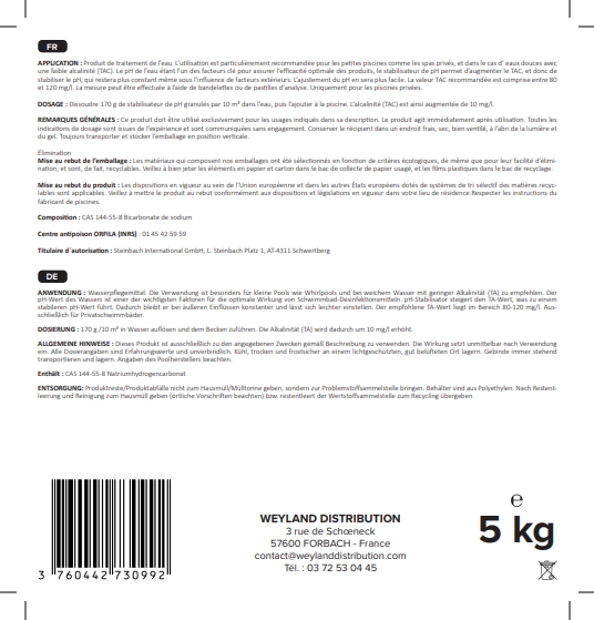 TAC + pH-Stabilisatorpulver 5 kg Aqualyn