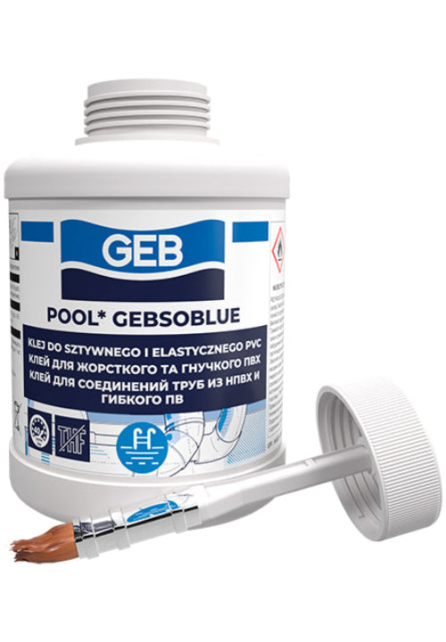 Pool* Gebsoblue – Flexibler und starrer PVC-Klebstoff speziell für Schwimmbäder