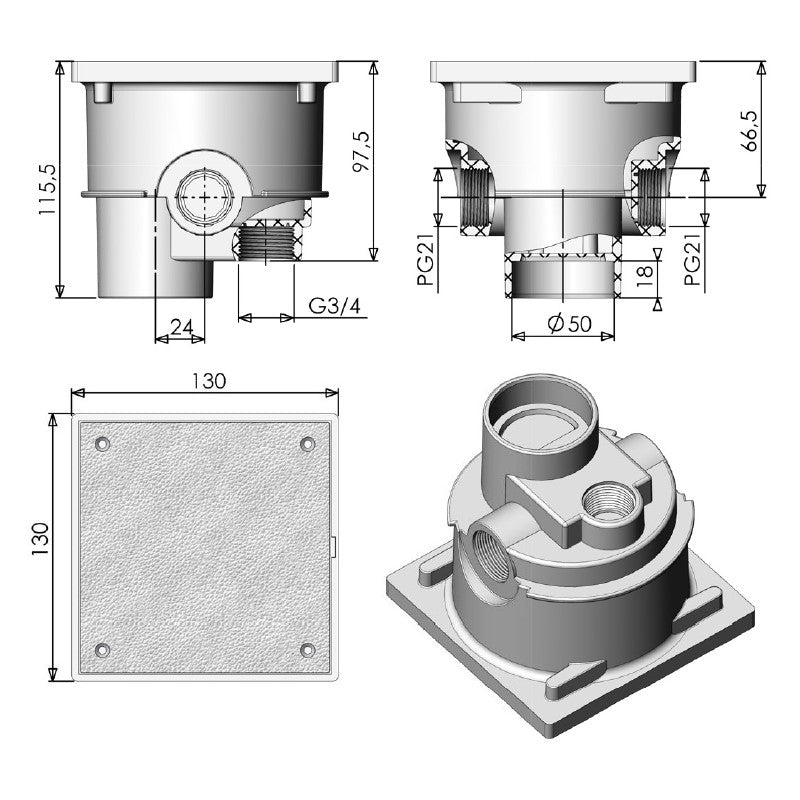 Hayward-Anschlussdose für Poolprojektor