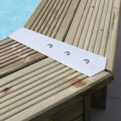 Ubbink Aluminium-Poolumrandungsset für Holzpools
