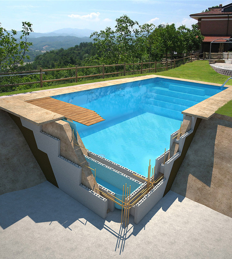 Kit piscine en blocs de polystyrène – complet et personnalisable