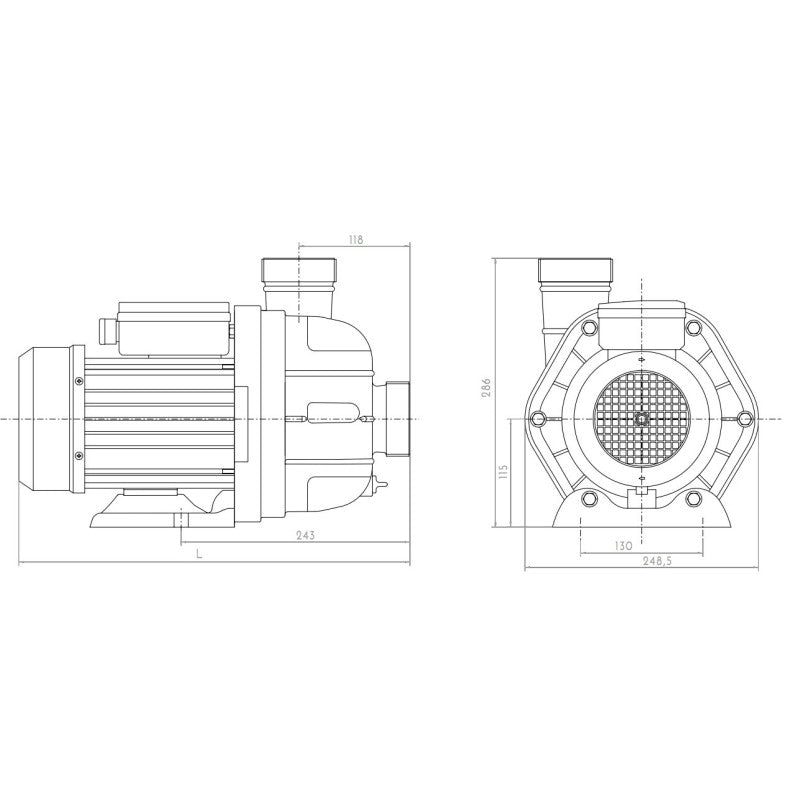 VIPOOL MGD+ Pumpe ohne Vorfilter