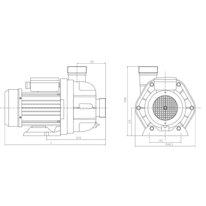 VIPOOL MGD+ Pumpe ohne Vorfilter