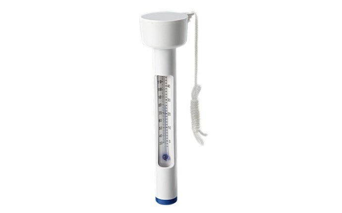 Kokido Weißes rundes schwimmendes Schwimmbadthermometer